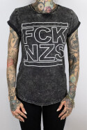 True Rebel Ladies Shirt FCK NZS Outline Acid Black