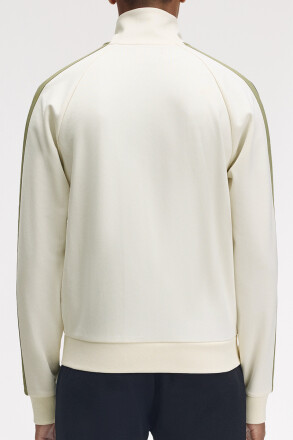 Fred Perry Two Colour Tape Track Jacket Light Ecru