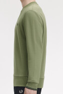 Fred Perry Crew Neck Sweater Olive Mint