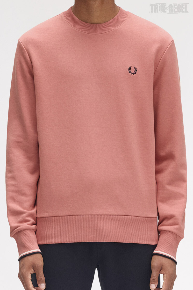 Fred Perry Crew Neck Sweater Putty Pink