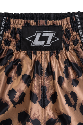 Less Talk Taped Muay Thai Shorts Leo Black