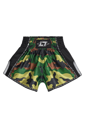 Less Talk Taped Muay Thai Shorts Camouflage Black