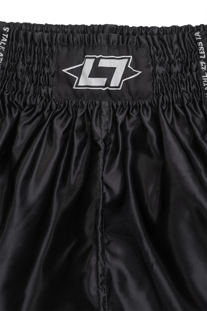 Less Talk Taped Muay Thai Shorts Black