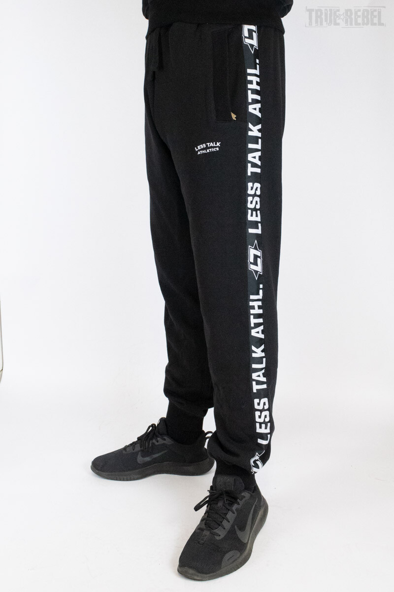 Less Talk Athletics Taped Sweatpants Black
