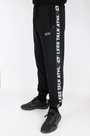 Less Talk Athletics Taped Sweatpants Black