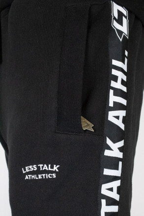 Less Talk Athletics Taped Sweatpants Black