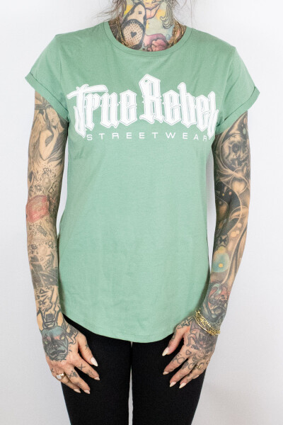 True Rebel Ladies Shirt Vatos Locos Sage Green
