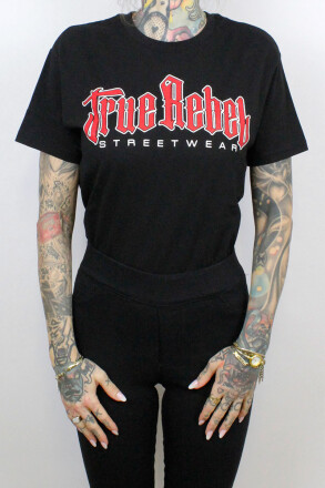 True Rebel T-Shirt Vatos Locos Black Burgundy