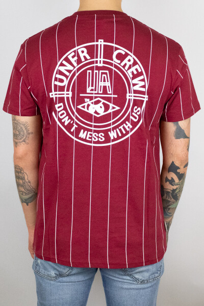 Unfair Athletics DMWU BP Pinstripes T-Shirt Burgundy