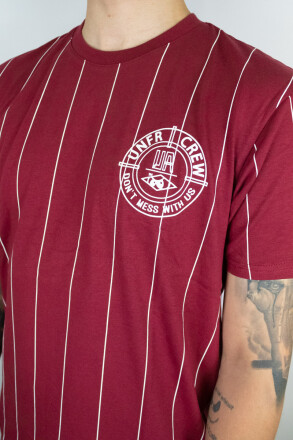 Unfair Athletics DMWU BP Pinstripes T-Shirt Burgundy