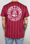 Unfair Athletics DMWU BP Pinstripes T-Shirt Burgundy
