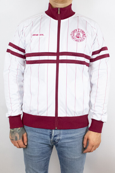 Unfair Athletics DMWU Pinstripes Tracktop White Burgundy