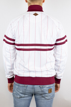 Unfair Athletics DMWU Pinstripes Tracktop White Burgundy