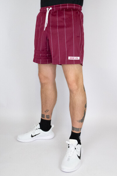 Unfair Athletics DMWU Pinstripes Shorts Burgundy
