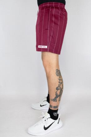 Unfair Athletics DMWU Pinstripes Shorts Burgundy