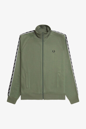 Fred Perry Taped Track Jacket LW Green Black