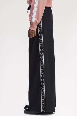 Fred Perry Ladies Taped Track Pants Black