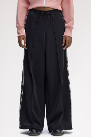 Fred Perry Ladies Taped Track Pants Black