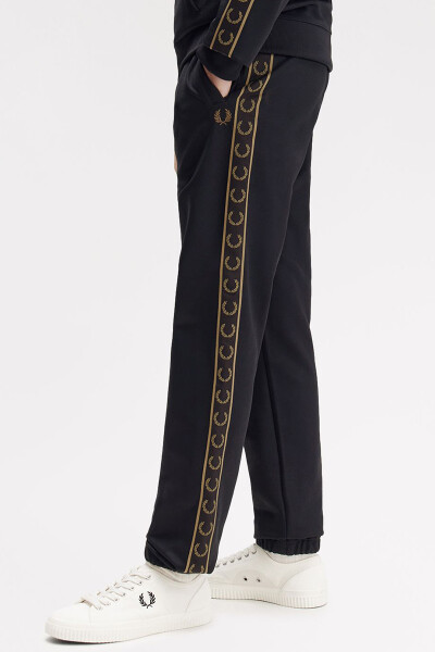 Fred Perry Contrast Tape Track Pants Black Shaded Stone