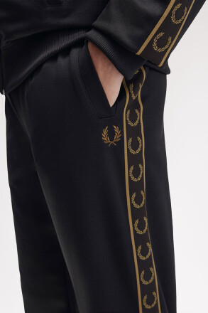 Fred Perry Contrast Tape Track Pants Black Shaded Stone