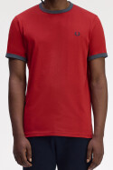 Fred Perry Ringer T-Shirt Burton Red Navy
