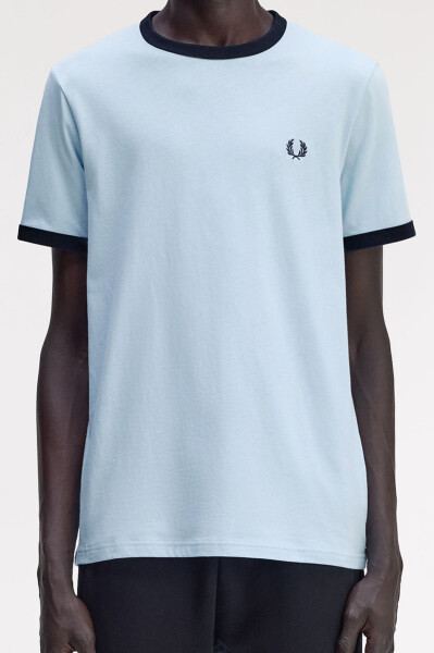 Fred Perry Ringer T-Shirt Track Blue Navy
