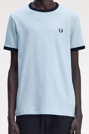 Fred Perry Ringer T-Shirt Track Blue Navy