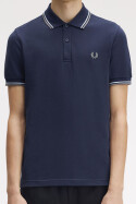 Fred Perry Twin Tipped Polo Shirt Dark Airforce Light Ice