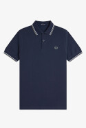 Fred Perry Twin Tipped Polo Shirt Dark Airforce Light Ice