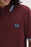 Fred Perry Twin Tipped Polo Shirt Oxblood Ecru