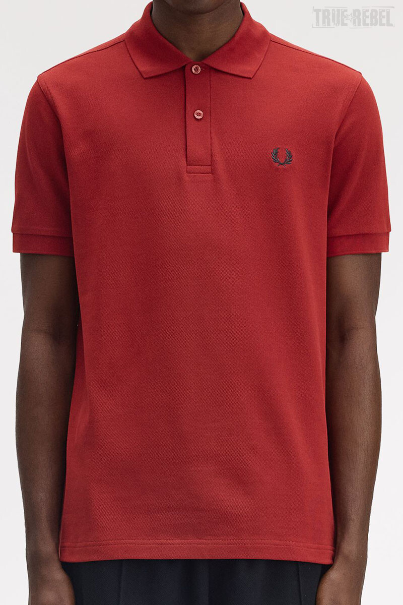 Fred Perry Polo Shirt Burton Red Navy