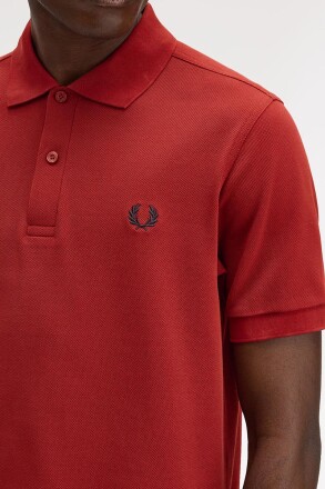 Fred Perry Polo Shirt Burton Red Navy