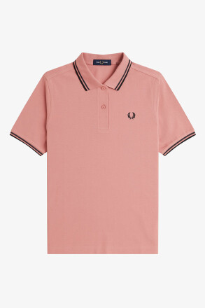 Fred Perry Ladies Twin Tipped Polo Blossom Pink Black