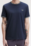 Fred Perry Twin Tipped T-Shirt Dark Airforce Light Ice