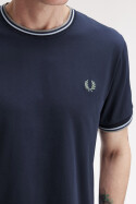 Fred Perry Twin Tipped T-Shirt Dark Airforce Light Ice