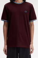Fred Perry Twin Tipped T-Shirt Oxblood Ecru