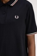 Fred Perry Ladies Twin Tipped Polo Black Silky Peach