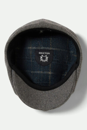Brixton Brood Flannel Cap Dark Heather Grey Washed Navy