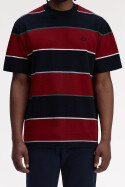 Fred Perry Striped Relaxed T-Shirt Navy