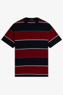 Fred Perry Striped Relaxed T-Shirt Navy