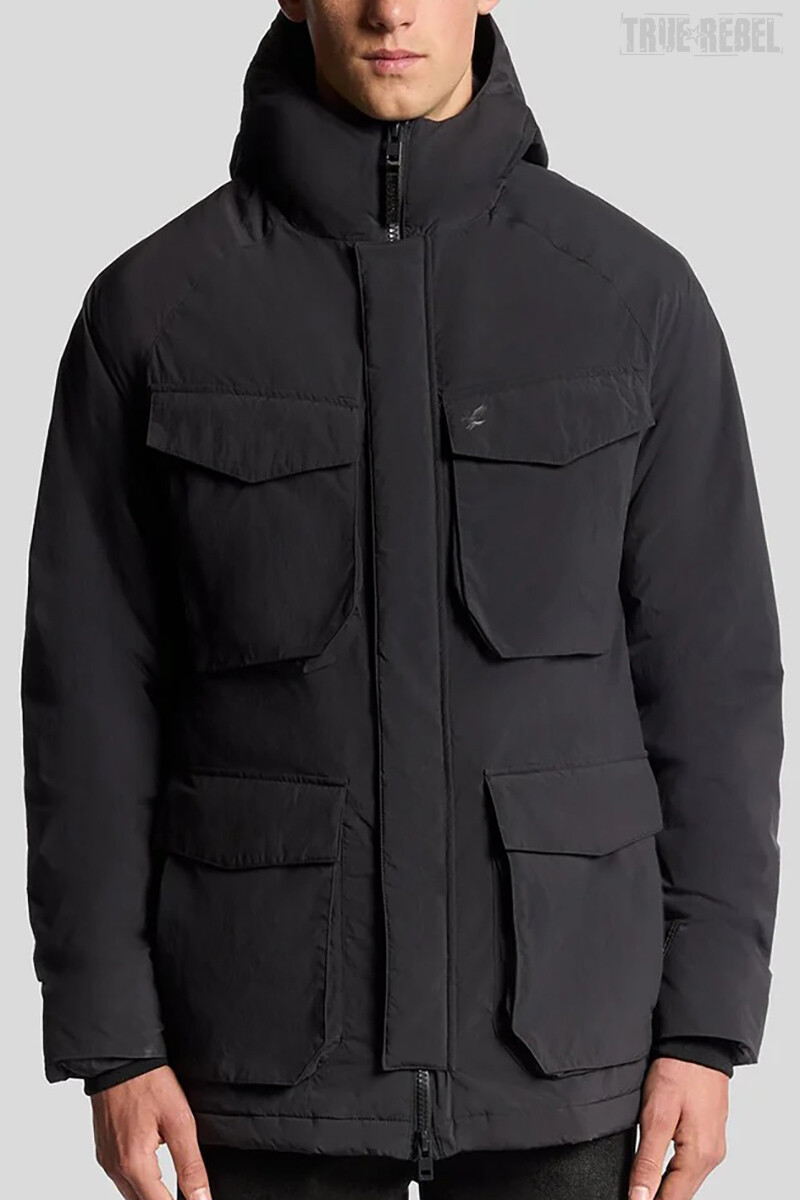 Lyle & Scott Tactical Wadded Parka Black Ice