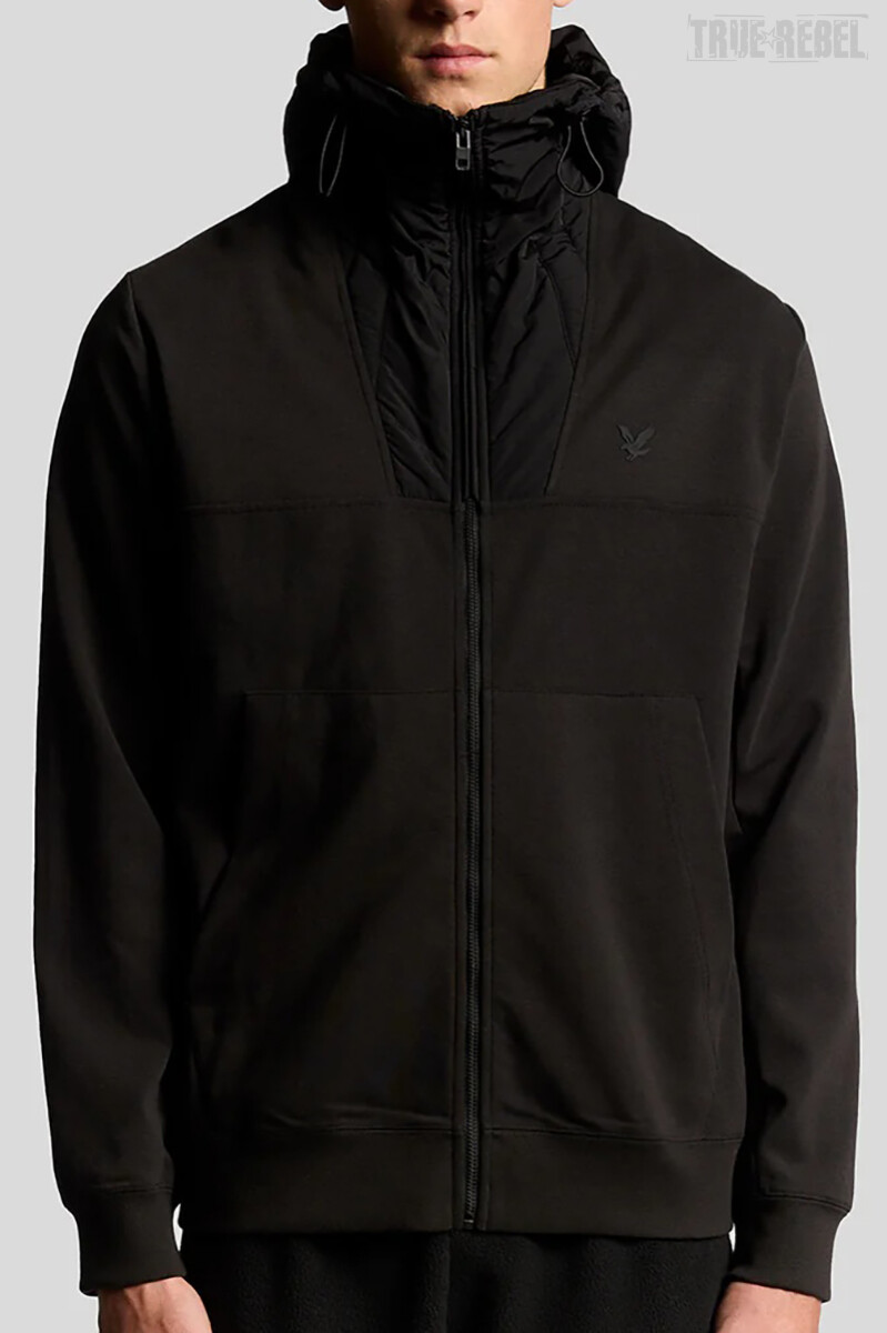 Lyle & Scott Panneled Hybrid Jacket Black Ice