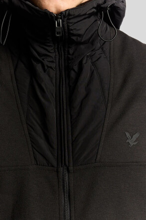 Lyle & Scott Panneled Hybrid Jacket Black Ice