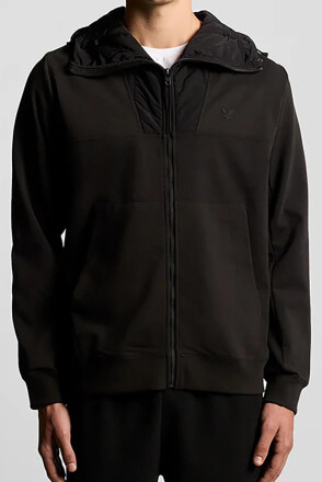 Lyle & Scott Panneled Hybrid Jacket Black Ice