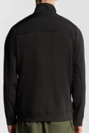 Lyle & Scott Panneled Hybrid Quarter Zip Black Ice