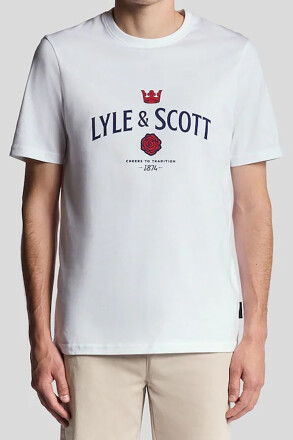 Lyle & Scott Cheers To Tradition Graphic T-Shirt White