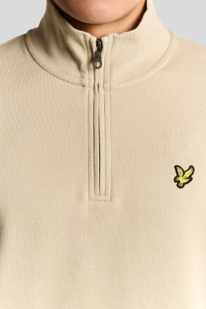 Lyle & Scott Loopback Quarter Zip Sweat Grey Taupe