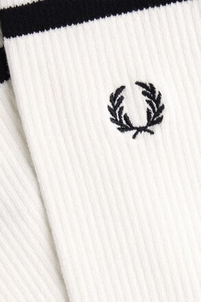 Fred Perry Tipped Sport Socks Snow White Black