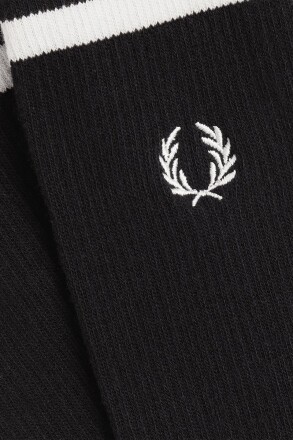 Fred Perry Tipped Sport Socks Black Snow White