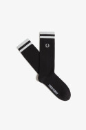 Fred Perry Tipped Sport Socks Black Snow White